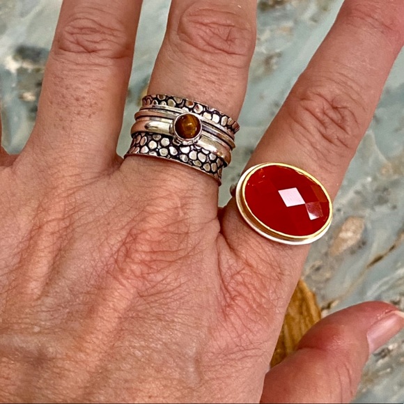 NWOT Artisan Tiger Eye Sterling Silver Ring - Picture 10 of 15